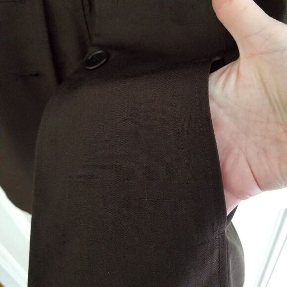 Tahari 100% Silk Jacket Brown Classic Blazer Sz 4 Small - Picture 3 of 12